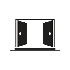 entrance door icon illustration