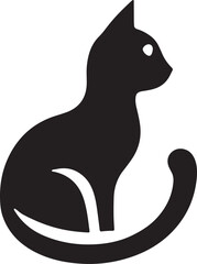 Cat icon vector illustration black cat icon