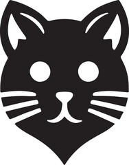 Cat icon vector illustration black cat icon