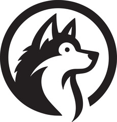 Dog icon vector illustration black dog logo icon