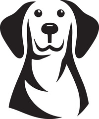 Dog icon vector illustration black dog logo icon