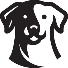 Dog icon vector illustration black dog logo icon