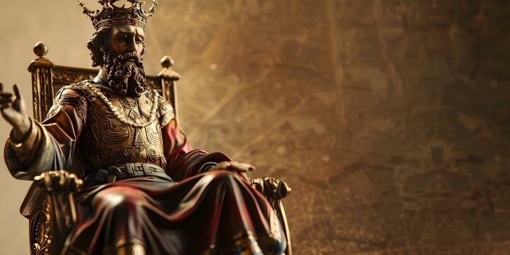King Solomon a legendary biblical figure known for wisdom wealth and power. Concept King Solomon, Wisdom, Wealth, Power, Biblical Figure