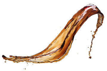 Cola splash isolated 