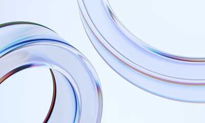 Abstract colorful shape, 3d render