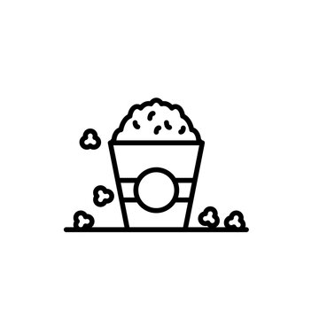 recommend clip art: Popcorn Icon Perfect for Movie Nights