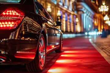 Exclusive vip transportation with chauffeured service for special events  luxurious arrival concept