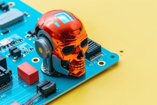 AI Brain with Mechanical Gears and Bright Background, Representing Cognitive Technology and Innovation - Powered by Adobe