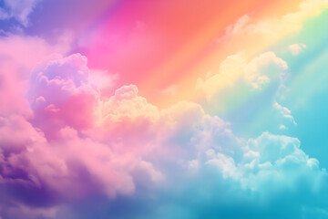 fantasy sky rainbow background. generative ai	
