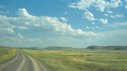 Obraz premium A journey across the open prairies surrounded by only nature.