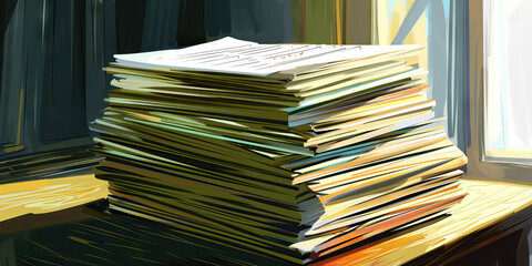 A stack of entry forms, each one bearing the hopes and dreams of its creator, waits patiently to be judged and sorted.
