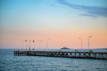 Sunset at Embankment Molos is a beautiful place in Limassol at Cyprus
