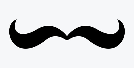 Moustache icon set. Collection of lush stylish hipster mustaches.