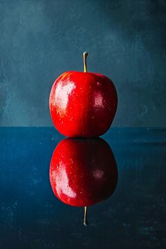 Red apple with reflection by stefano rafai for stocksy united.
