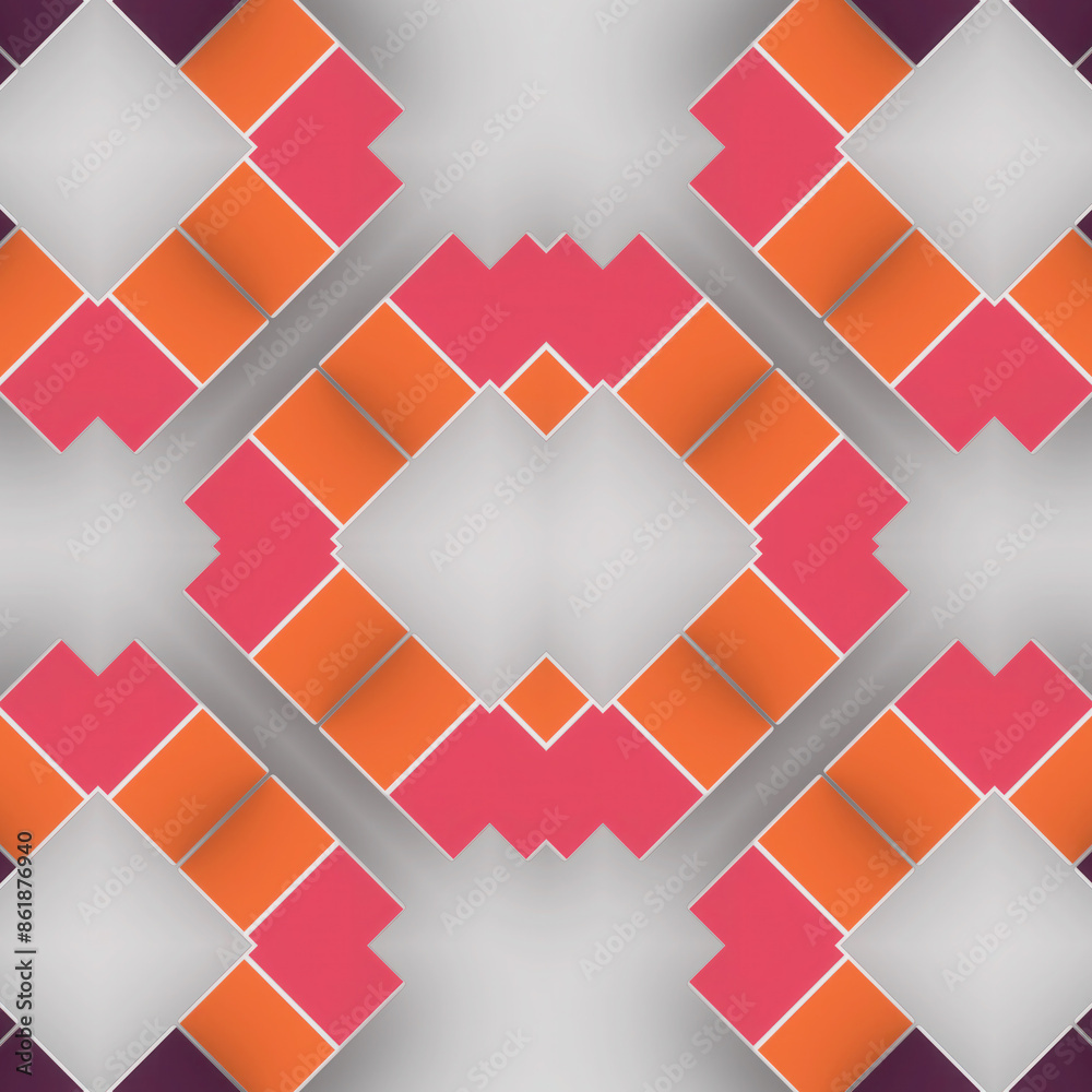 Poster A mesmerizing kaleidoscope of geometric patterns and colors. 3d rendering illustration