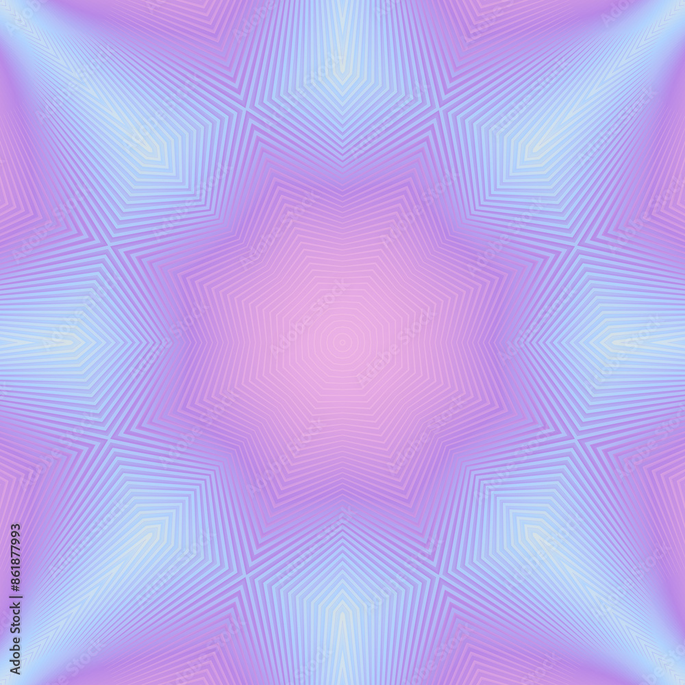Poster Colorful abstract design with star pattern. 3d rendering digital illustration