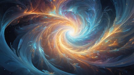 Beauty of variety spiral, lights lined with navy shade