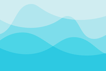 Abstract blue gradient wave simple background. Vector illustration.