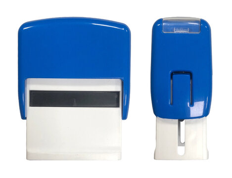 Rubber stamper  machine on isolated background	