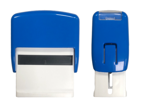 Rubber stamper  machine on isolated background	