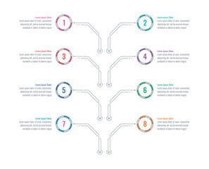 eight steps infographic template. book, annual report, magazine information template. Infographic template for business, industry, education, technology world. with linear information template