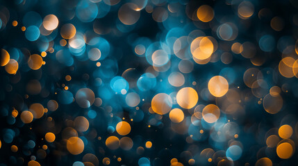 Bright colorful bokeh effect on black background for overlay on photo