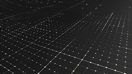 Abstract black and white background presentation geometry minimalistic. Pattern texture futuristic dots in dark space 