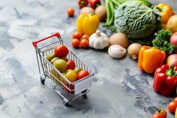 Premium image  online grocery shopping list with free shipping on mobile app marketplace