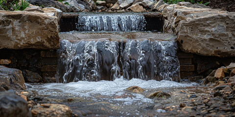 Water flowing from Artesian aquifer