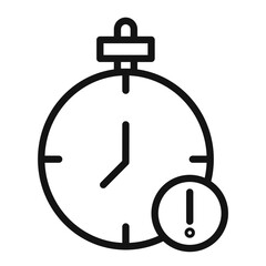 Alarm Exclamation Icon for Emergency Alerts