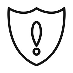 Shield Exclamation Icon for Security Alerts