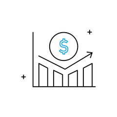 Profit Maximization, Revenue Growth, Business Profit Vector  Icon Design