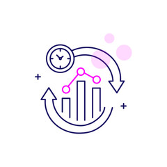 Real-Time Analytics, Real-Time Monitoring, Live Data Analysis Vector icon Design