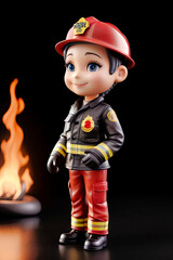 Minifigura de un pequeño bombero