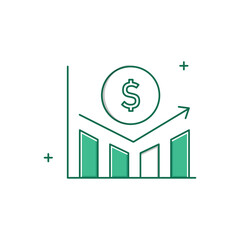 Profit Maximization, Revenue Growth, Business Profit Vector  Icon Design