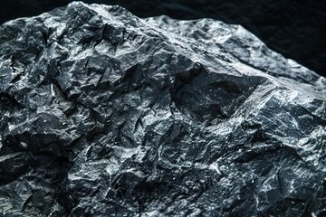 Highdefinition shot of a meteorite s texture and composition, with ample copy space