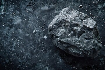 Highdefinition shot of a meteorite s texture and composition, with ample copy space