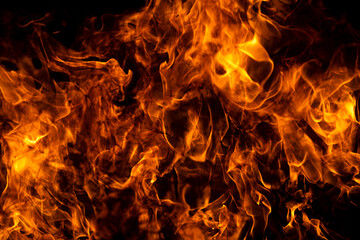 Fire flame texture for banner background. Burn abstract lights. Burning big flame. Blaze flames overlay background.