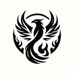 Professional Phoenix Silhouette Vector Illustration