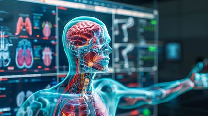 Modern medical technology uses 3D models and virtual scans to help doctors understand the human body better. This helps them make better decisions about treatment.