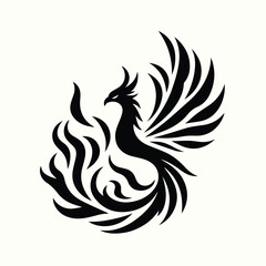 Professional Phoenix Silhouette Vector Illustration
