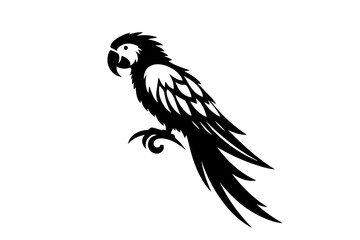 Parrot bird silhouette vector design