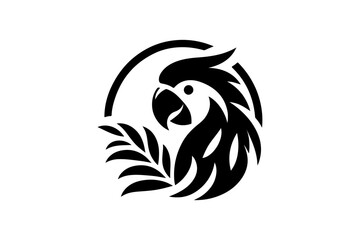 Parrot bird silhouette vector design