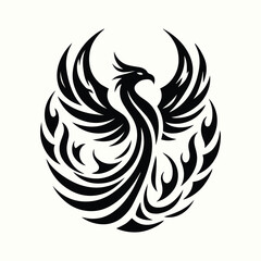 Obraz premium Professional Phoenix Silhouette Vector Illustration