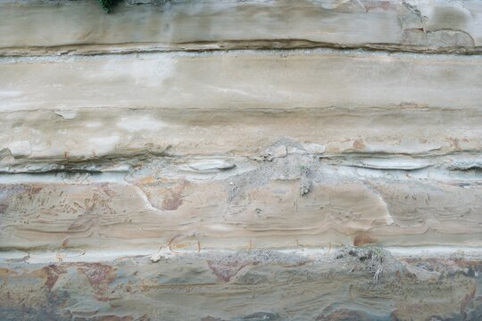 Closeup of the coastal cliff