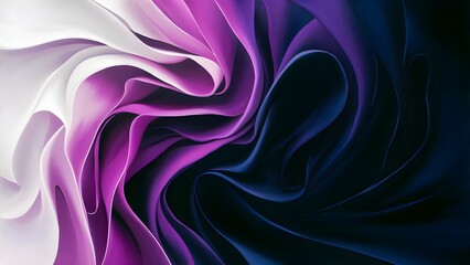 Obraz premium ibrant gradient painting that seamlessly transitions from white to a lush, purple, finally fading into a deep, mysterious black.