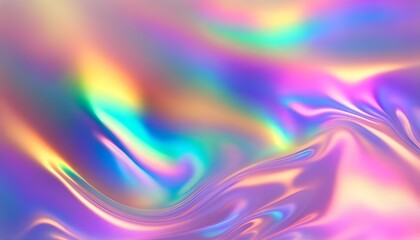 Obraz premium background with an abstract blur effect and a holographic rainbow foil iridescent design