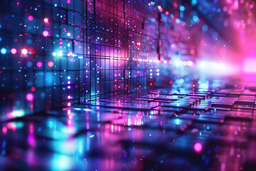 Obraz premium Blurry Colorful Lights in a Room