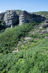 Panoramic view of Meteora Monasteries, Thessaly, Greece