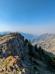 Summer Hiking views of Mt. Naomi Peak at Tony Grove Lake 